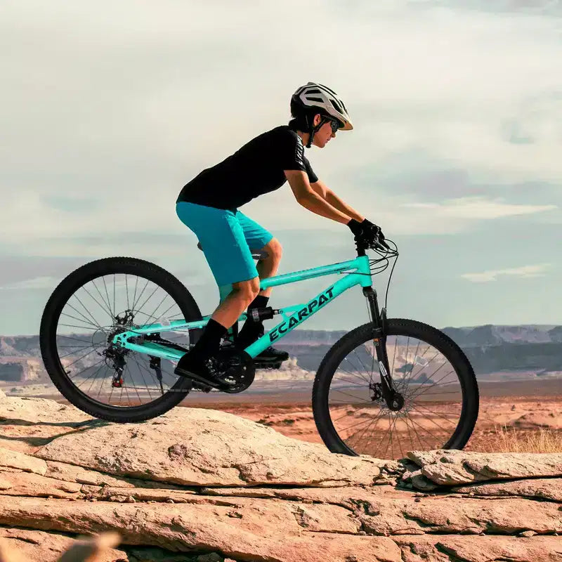 Bicicleta de Montaña Whisen de 26 Pulgadas, Cuadro de Acero, Horquilla con Suspensión, Amortiguador Adicional, 21 Velocidades, Unisex