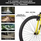 Bicicleta de montaña Hykolity de 29 pulgadas, MTB 29r, bicicleta deportiva, bici grande, suspensión total, ligera, ciclismo al aire libre para adultos, hombres y mujeres, gris neutro