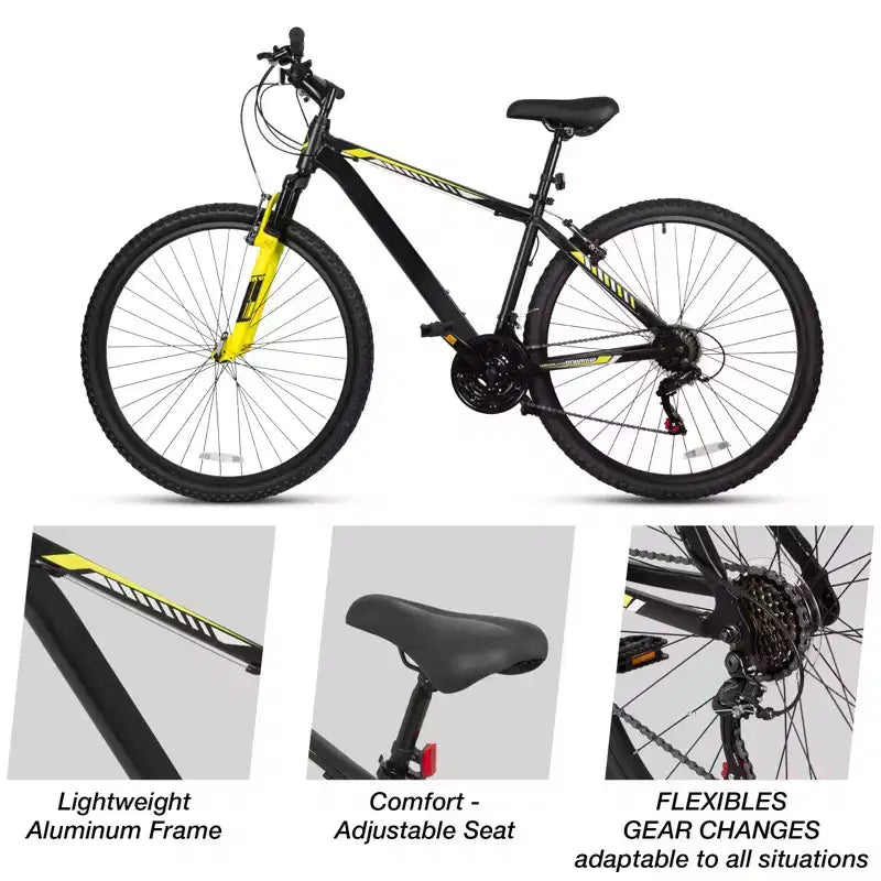 Bicicleta de montaña Hykolity de 29 pulgadas, MTB 29r, bicicleta deportiva, bici grande, suspensión total, ligera, ciclismo al aire libre para adultos, hombres y mujeres, gris neutro