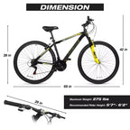 Bicicleta de montaña Hykolity de 29 pulgadas, MTB 29r, bicicleta deportiva, bici grande, suspensión total, ligera, ciclismo al aire libre para adultos, hombres y mujeres, gris neutro