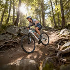 Bicicleta de montaña Hykolity de 29 pulgadas 29r MTB Bicicleta deportiva Bicicleta grande Suspensión completa Ligera Ciclismo al aire libre para hombres y mujeres adultos - Blanco pálido