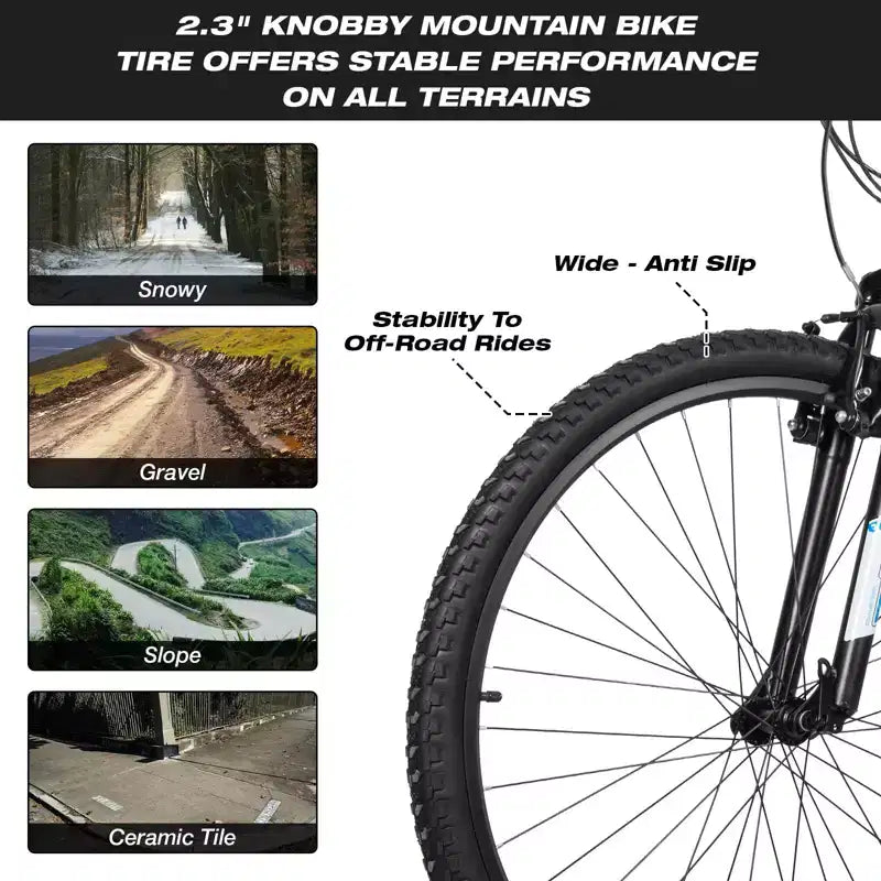 Bicicleta de montaña Hykolity de 29 pulgadas 29r MTB Bicicleta deportiva Bicicleta grande Suspensión completa Ligera Ciclismo al aire libre para hombres y mujeres adultos - Blanco pálido