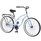 Bicicleta de crucero de playa para hombre Whisen 26, bicicletas de una sola velocidad con cuadro de acero, ruedas anchas para mayor estabilidad