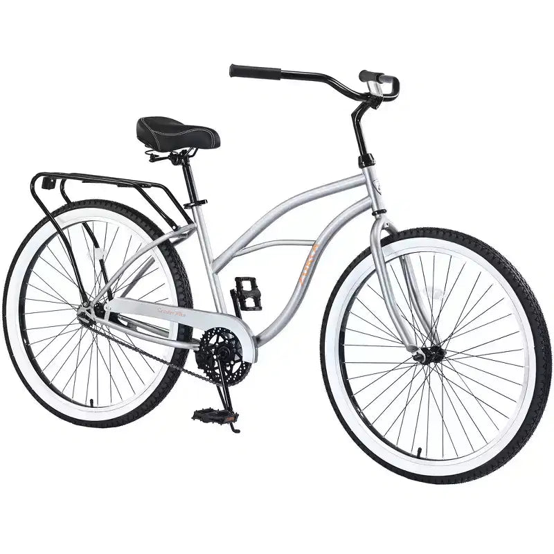 Bicicleta de crucero de playa para hombre Whisen 26, bicicletas de una sola velocidad con cuadro de acero, ruedas anchas para mayor estabilidad