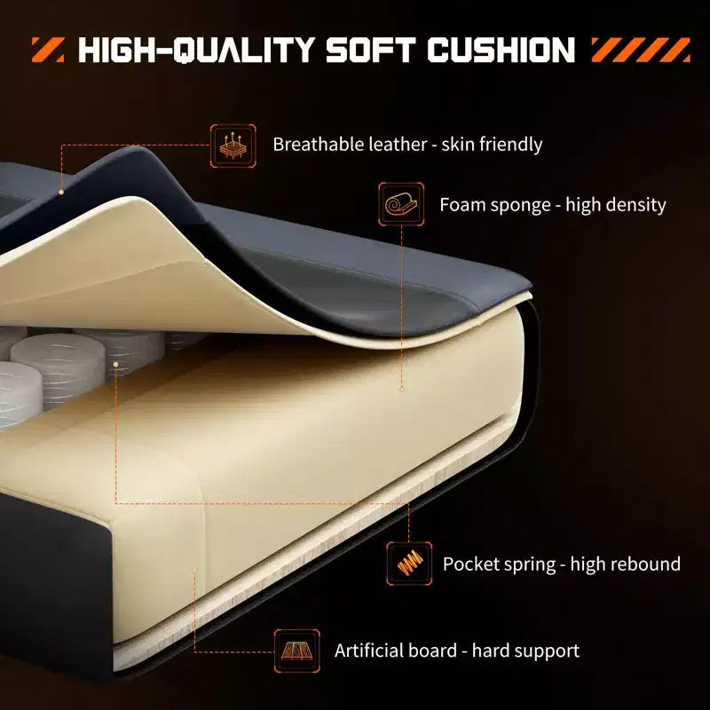 Silla gaming ergonómica Okak con reposapiés y soporte lumbar, silla de ordenador con reposacabezas y reposabrazos, silla con ruedas para estudio y oficina