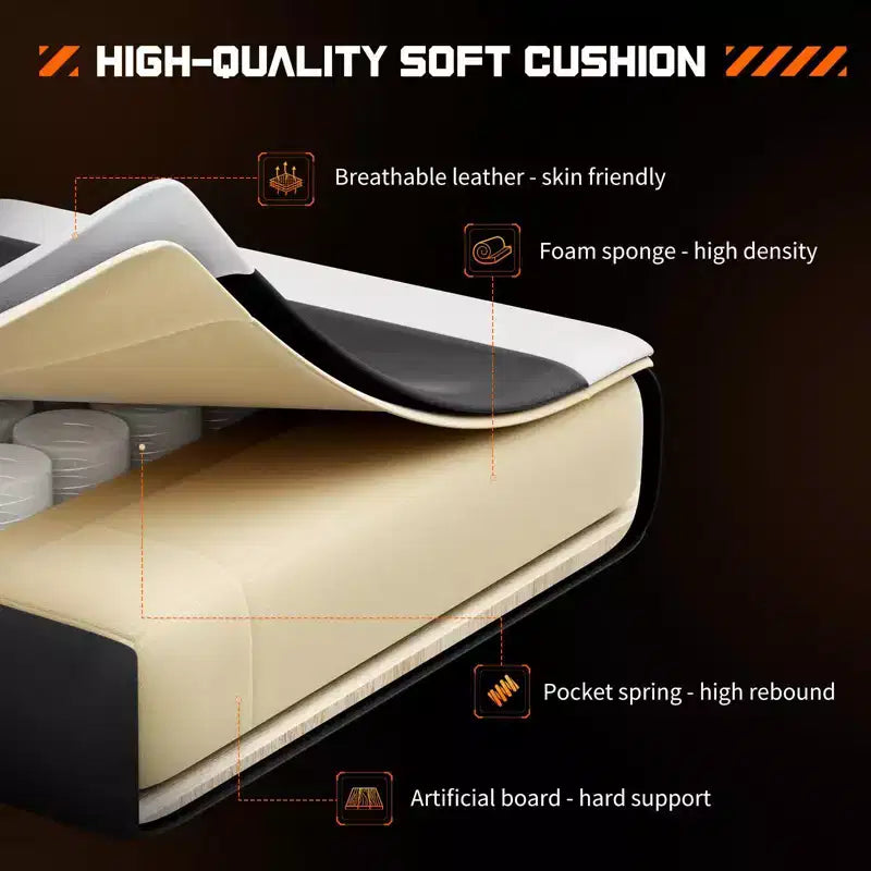 Silla gaming ergonómica Okak con reposapiés y soporte lumbar, silla de ordenador con reposacabezas y reposabrazos, silla con ruedas para estudio y oficina