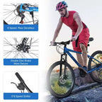 Bicicleta de montaña Whisen 26 con suspensión, cambio trasero de 8 velocidades, horquilla, neumáticos KENDA, frenos de disco dobles