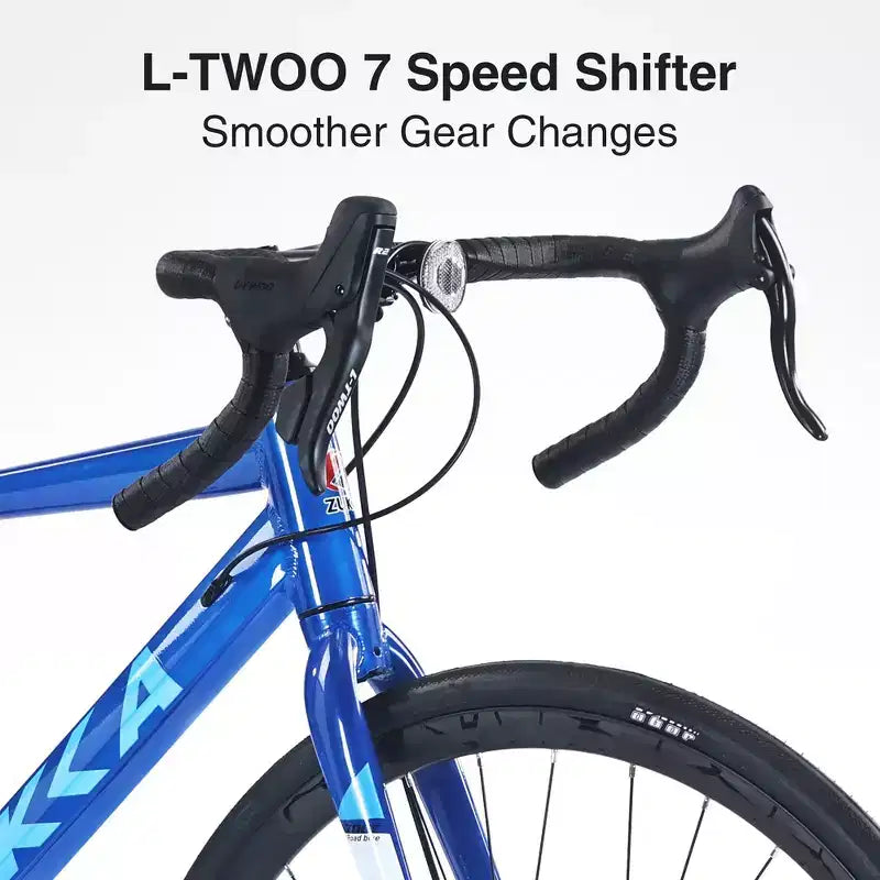 Bicicleta de Carretera Whisen 28, Bicicleta para Exteriores de Adultos con 7 Velocidades, Cuadro de Aleación de Aluminio para Hombres y Mujeres