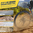 Bicicleta de montaña Whisen 27.5 con cambio trasero de 8 velocidades, suspensión delantera, cuadro de acero