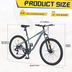 Bicicleta de montaña Whisen 27.5 con cambio trasero de 8 velocidades, suspensión delantera, cuadro de acero
