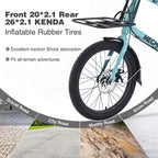 Bicicleta de carga Whisen 26 con 7 velocidades, cuadro de aleación de aluminio, frenos de doble disco para mujeres y hombres