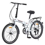 Bicicleta urbana plegable Whisen 24, bicicletas para adultos con Shimano de 7 velocidades, cuadro de acero
