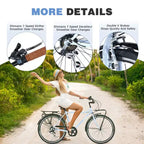 Bicicletas cruiser vintage Okak de 26 pulgadas con pata de cabra metálica, bicicleta de cercanías para adultos con cuadro metálico y cubrecadenas, bicicleta para ir al trabajo, para viajar