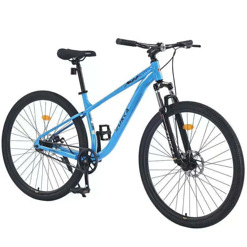 Bicicleta de Montaña Okak 29IN de Una Sola Velocidad, Bicicleta para Adultos con Cuadro de Acero y Suspensión Delantera, Bicicleta para Hombres para Viajes Diarios, Viajes, Montaña