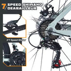 Bicicleta de montaña Okak de 27.5 pulgadas con cuadro de aleación de aluminio, bicicleta de tierra para niños con 21 velocidades y suspensión delantera, bicicleta para niños y adultos