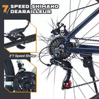 Bicicleta de montaña Okak de 27.5 pulgadas con cuadro de aleación de aluminio, bicicleta de tierra para niños con 21 velocidades y suspensión delantera, bicicleta para niños y adultos