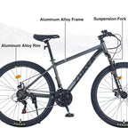 Bicicleta de montaña Okak de 27.5 pulgadas con cuadro de aleación de aluminio, bicicleta de tierra para niños con 21 velocidades y suspensión delantera, bicicleta para niños y adultos
