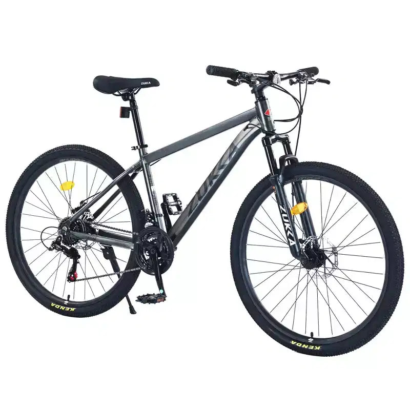 Bicicleta de montaña Okak de 27.5 pulgadas con cuadro de aleación de aluminio, bicicleta de tierra para niños con 21 velocidades y suspensión delantera, bicicleta para niños y adultos