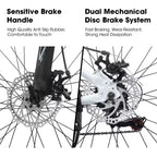 Bicicleta de montaña Okak de 27 pulgadas con horquilla de suspensión y cuadro de aluminio, bicicleta de tierra de 21 velocidades con freno de disco, bicicleta para adultos para hombres y y mujeres