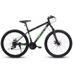 Bicicleta de montaña Okak de 27 pulgadas con horquilla de suspensión y cuadro de aluminio, bicicleta de tierra de 21 velocidades con freno de disco, bicicleta para adultos para hombres y y mujeres
