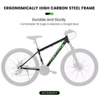 Bicicleta de montaña Okak de 27 pulgadas con horquilla de suspensión y cuadro de aluminio, bicicleta de tierra de 21 velocidades con freno de disco, bicicleta para adultos para hombres y y mujeres