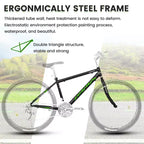 Bicicleta de Montaña Okak 24IN con Cuadro de Acero al Carbono, Bicicleta para Niños de 21 Velocidades con Doble Freno V y Asiento Ergonómico, Bicicleta para Viajes Diarios y Ocio