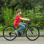 Bicicleta de Montaña Okak 24IN con Cuadro de Acero al Carbono, Bicicleta para Niños de 21 Velocidades con Doble Freno V y Asiento Ergonómico, Bicicleta para Viajes Diarios y Ocio