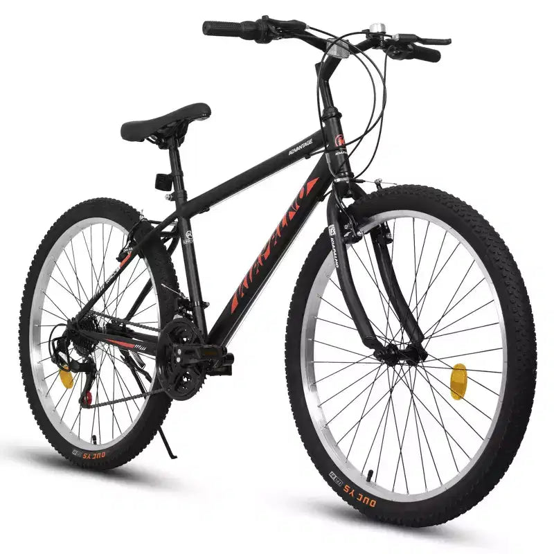 Bicicleta de Montaña Okak 24IN con Cuadro de Acero al Carbono, Bicicleta para Niños de 21 Velocidades con Doble Freno V y Asiento Ergonómico, Bicicleta para Viajes Diarios y Ocio