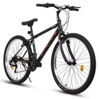 Bicicleta de Montaña Okak 24IN con Cuadro de Acero al Carbono, Bicicleta para Niños de 21 Velocidades con Doble Freno V y Asiento Ergonómico, Bicicleta para Viajes Diarios y Ocio