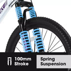 Bicicleta de montaña Okak 24/26IN con 21 velocidades y doble freno de disco, bicicleta para niños con suspensión delantera de 100 mm, bicicleta de tierra para adolescentes y mujeres