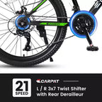 Bicicleta de montaña Okak de 26 pulgadas con 21 velocidades y frenos de disco, bicicleta de tierra para niños con cuadro de acero de alto carbono, bicicleta para hombres, adultos y adolescentes