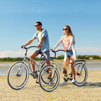 Okak Bicicletas Cruiser de Una Sola Velocidad de 26 pulgadas con Cuadro de Acero, Bicicleta para Adultos con Ruedas Anchas y Freno Contrapedal Trasero, Bicicleta para Hombres y Mujeres