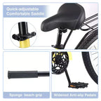 Okak Bicicletas Cruiser de Una Sola Velocidad de 26 pulgadas con Cuadro de Acero, Bicicleta para Adultos con Ruedas Anchas y Freno Contrapedal Trasero, Bicicleta para Hombres y Mujeres