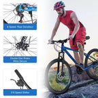 Bicicleta de adulto Okak de 26 pulgadas con 24 velocidades y horquilla de suspensión, bicicleta de montaña con neumáticos KENDA y freno de disco, bicicleta de neumáticos gruesos para hombres y mujeres