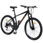 Bicicleta de adulto Okak de 26 pulgadas con 24 velocidades y horquilla de suspensión, bicicleta de montaña con neumáticos KENDA y freno de disco, bicicleta de neumáticos gruesos para hombres y mujeres