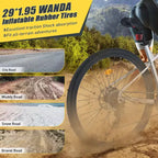 Bicicleta de montaña Okak de 29 pulgadas con sistema de 8 velocidades, bicicleta de cross con cuadro de acero y suspensión delantera, bicicleta para adultos para hombres, mujeres, niños y niñas