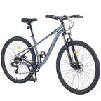 Bicicleta de montaña Okak de 29 pulgadas con sistema de 8 velocidades, bicicleta de cross con cuadro de acero y suspensión delantera, bicicleta para adultos para hombres, mujeres, niños y niñas