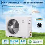 Aires acondicionados GustoWave de 9000/12000/18000 BTU con calefacción, mini split de 19 SEER2, blanco