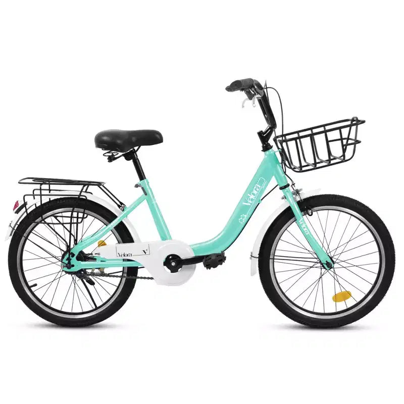 Bicicleta infantil Okak de 20 pulgadas con cuadro de acero ligero, bicicletas de crucero para niños con freno de contrapedal y freno en V, minibicicleta con protector de cadena y portaequipajes trasero