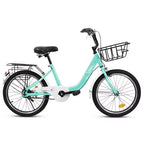 Bicicleta infantil Okak de 20 pulgadas con cuadro de acero ligero, bicicletas de crucero para niños con freno de contrapedal y freno en V, minibicicleta con protector de cadena y portaequipajes trasero
