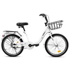 Bicicleta infantil Okak de 20 pulgadas con cuadro de acero ligero, bicicletas de crucero para niños con freno de contrapedal y freno en V, minibicicleta con protector de cadena y portaequipajes trasero