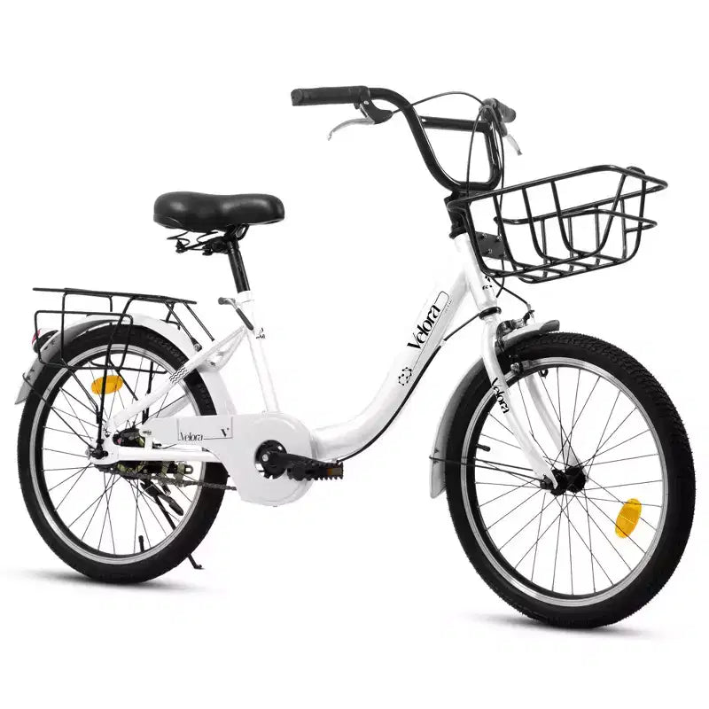 Bicicleta infantil Okak de 20 pulgadas con cuadro de acero ligero, bicicletas de crucero para niños con freno de contrapedal y freno en V, minibicicleta con protector de cadena y portaequipajes trasero