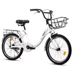 Bicicleta infantil Okak de 20 pulgadas con cuadro de acero ligero, bicicletas de crucero para niños con freno de contrapedal y freno en V, minibicicleta con protector de cadena y portaequipajes trasero