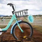 Bicicleta infantil Okak de 20 pulgadas con cuadro de acero ligero, bicicletas de crucero para niños con freno de contrapedal y freno en V, minibicicleta con protector de cadena y portaequipajes trasero