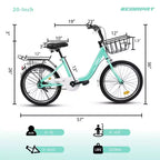 Bicicleta infantil Okak de 20 pulgadas con cuadro de acero ligero, bicicletas de crucero para niños con freno de contrapedal y freno en V, minibicicleta con protector de cadena y portaequipajes trasero