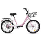 Bicicleta infantil Okak de 20 pulgadas con cuadro de acero ligero, bicicletas de crucero para niños con freno de contrapedal y freno en V, minibicicleta con protector de cadena y portaequipajes trasero