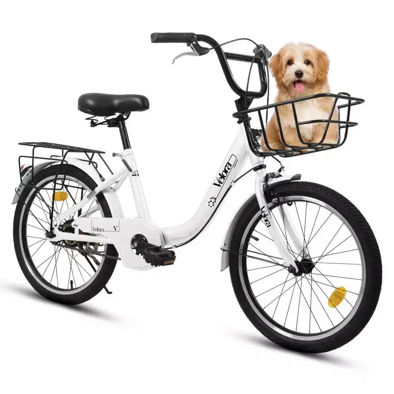 Bicicleta infantil Okak de 20 pulgadas con cuadro de acero ligero, bicicletas de crucero para niños con freno de contrapedal y freno en V, minibicicleta con protector de cadena y portaequipajes trasero