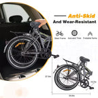 Bicicleta plegable Okak 24IN con guardabarros y doble freno en V, bicicleta urbana con cuadro de acero y portaequipajes, bicicletas tipo crucero para hombres y mujeres