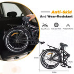 Bicicleta plegable Okak 24IN con guardabarros y doble freno en V, bicicleta urbana con cuadro de acero y portaequipajes, bicicletas tipo crucero para hombres y mujeres