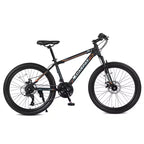 Okak Bicicleta de Montaña de 24 pulgadas con frenos de disco dobles y suspensión delantera, Bicicleta infantil con 21 velocidades y cuadro de acero, Bicicleta para niños y niñas